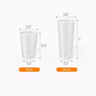 Ultra-Clear Premium Boba Cup Size
