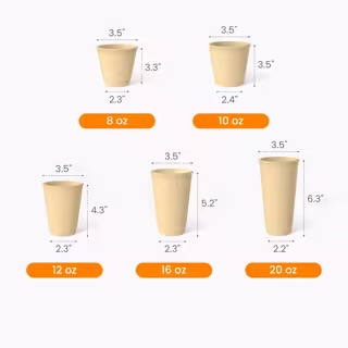 Double-Wall Kraft Paper Hot Cup Size
