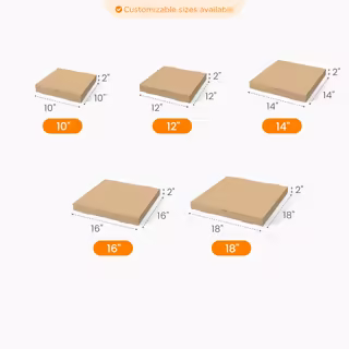 Kraft Paper Pizza Box Size