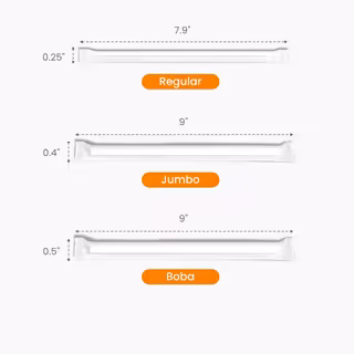 Straw w/ Paper Wrapping Size