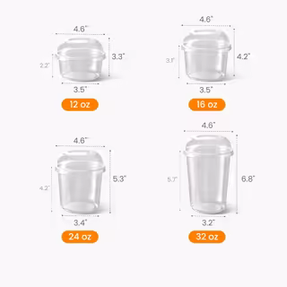 Clear Acai Bowl Container Size
