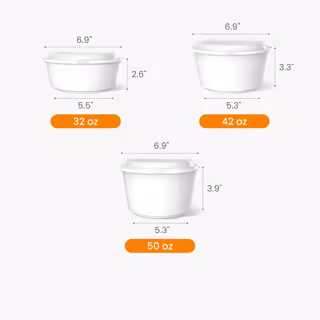 Plastic Soup Bowl with Lid Size
