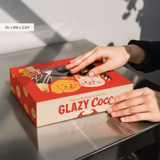 Printed Donut Box with Window