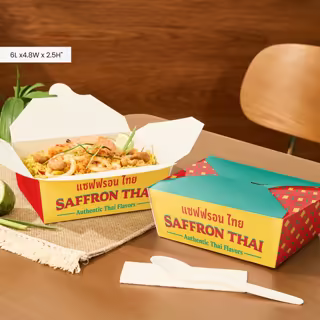 Vibrant Branded Foldable Food Box For Crispy Take-Out