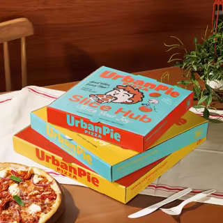 Custom Corrugated Pizza Boxes With Vibrant Logo