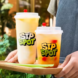 Custom Ultra Clear U-Shaped Plastic Boba Cup With Pearls