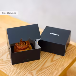 Matte Black Donut Box Fits Insert and Custom Logo