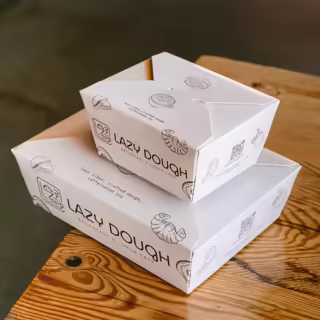 Eco Friendly Recyclable Paper Takeout Container With Vent Holes