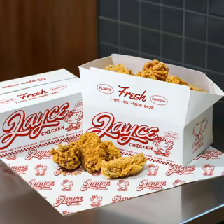 Printed Fried Chicken Boxes with Free Design