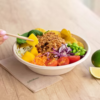 Food Safe Round Fiber Bowl
