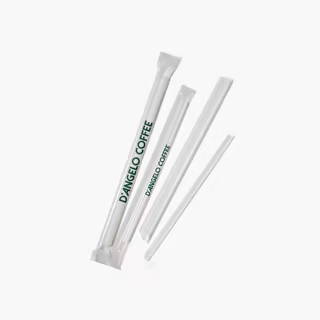 Custom Straw with Clear Wrapping