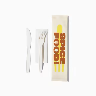 Custom Cutlery Set (Knife, Fork, Napkin)