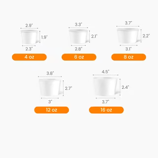 Paper Ice Cream Cup Size