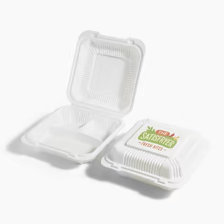 1 - Custom 3-Comp Mineral-Filled Hinged Plastic Container
