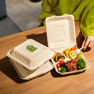 3-Comp Food Container with Logo Printing