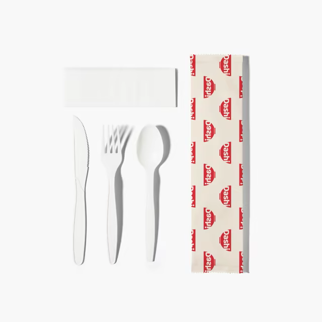 Custom Cutlery Set (Spoon, Fork, Knife, Napkin) Wholesale