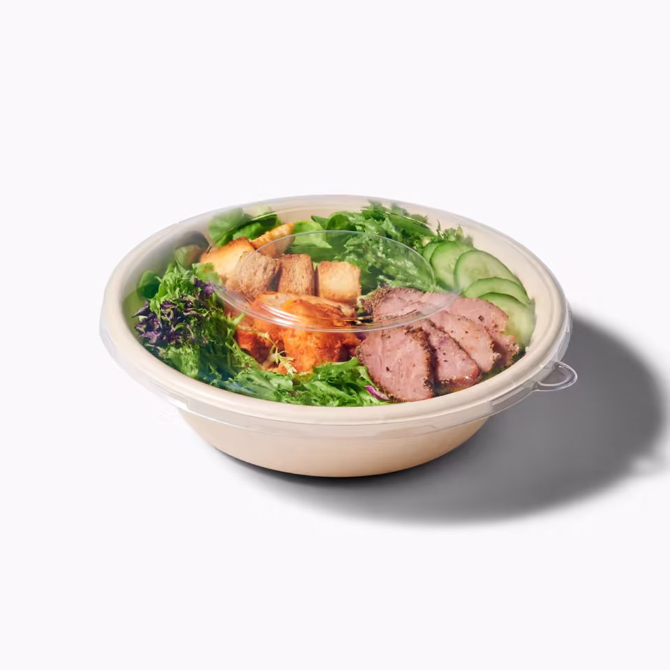 Food Safe Round Fiber Bowl