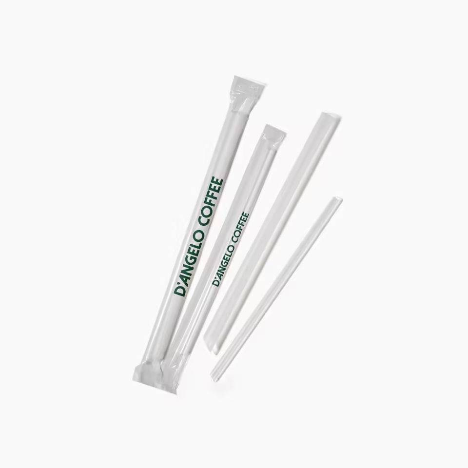 Custom Straw with Clear Wrapping