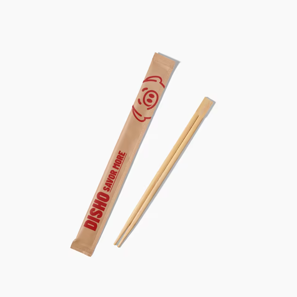 Custom Chopstick w/ Kraft Paper Wrapping