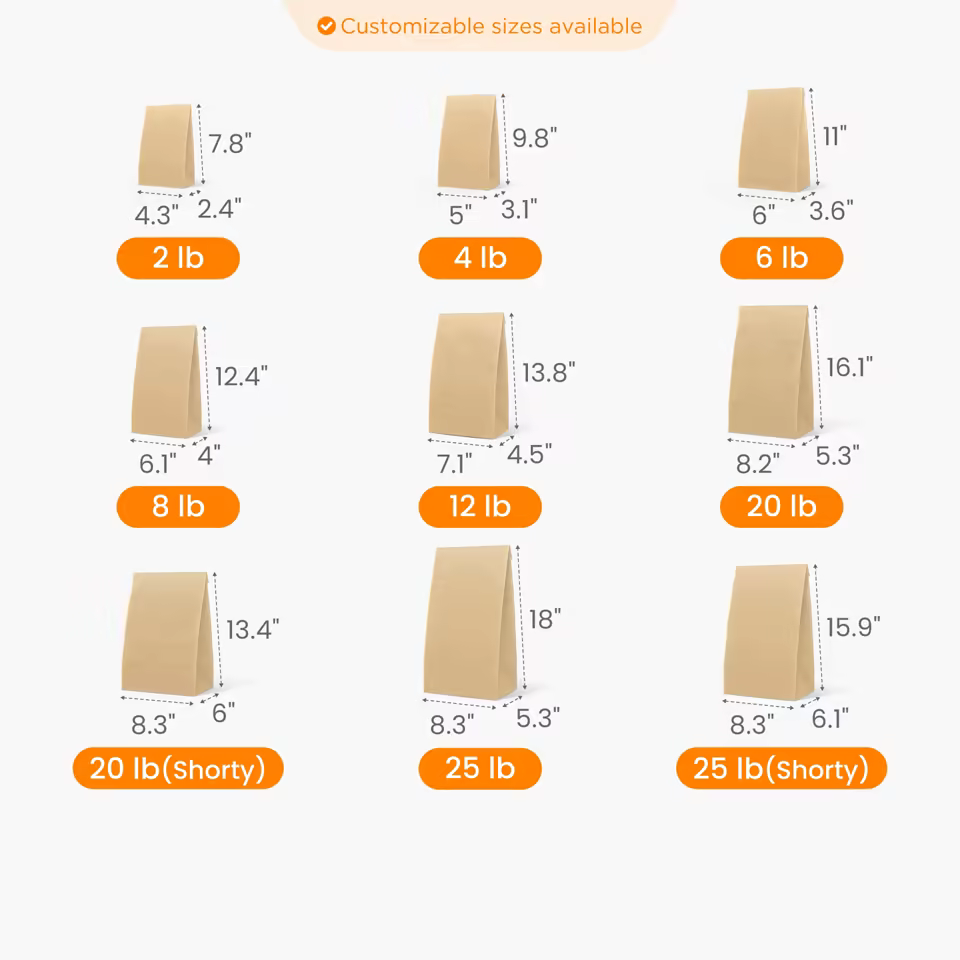 Kraft Paper Bag Size