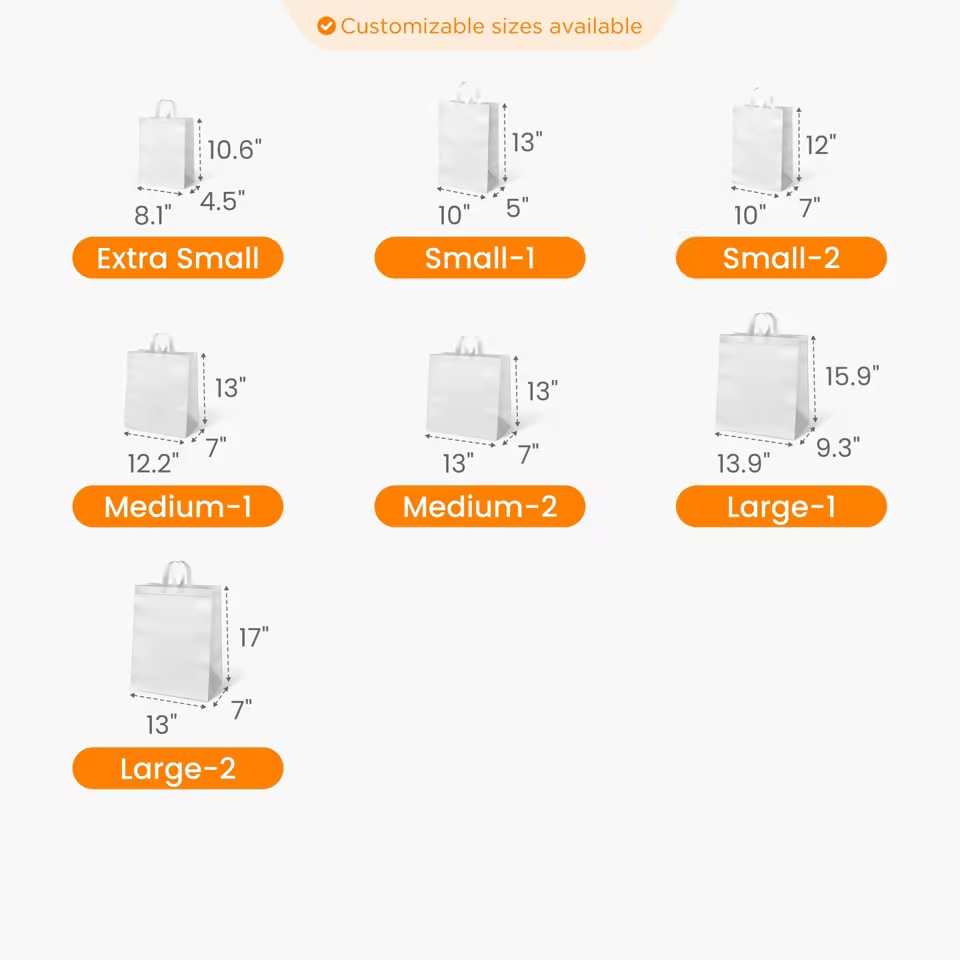 Reusable To-Go Bag Size