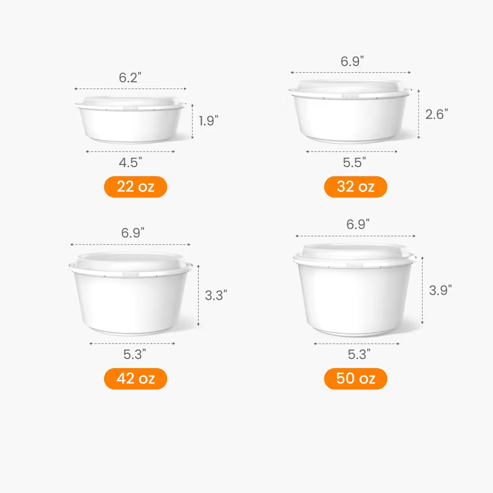 Custom Plastic Soup Bowl with Lid Size