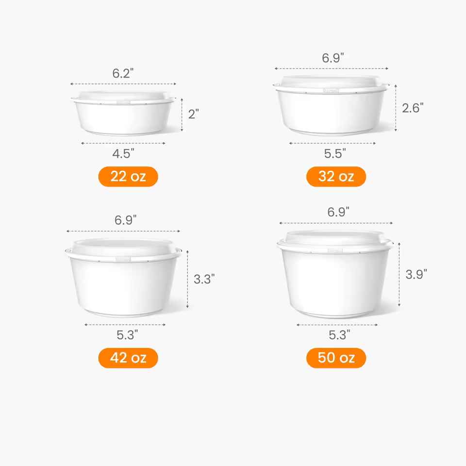 Custom Plastic Soup Bowl with Lid Size