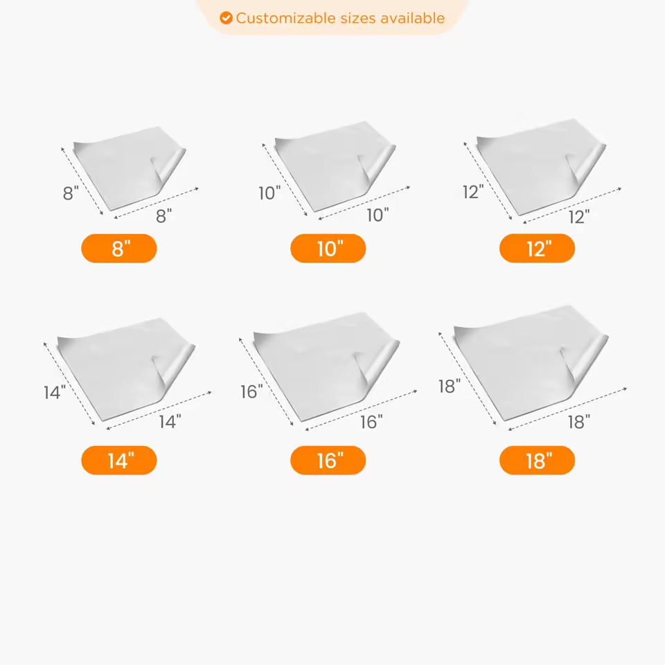 Greaseproof Paper Size