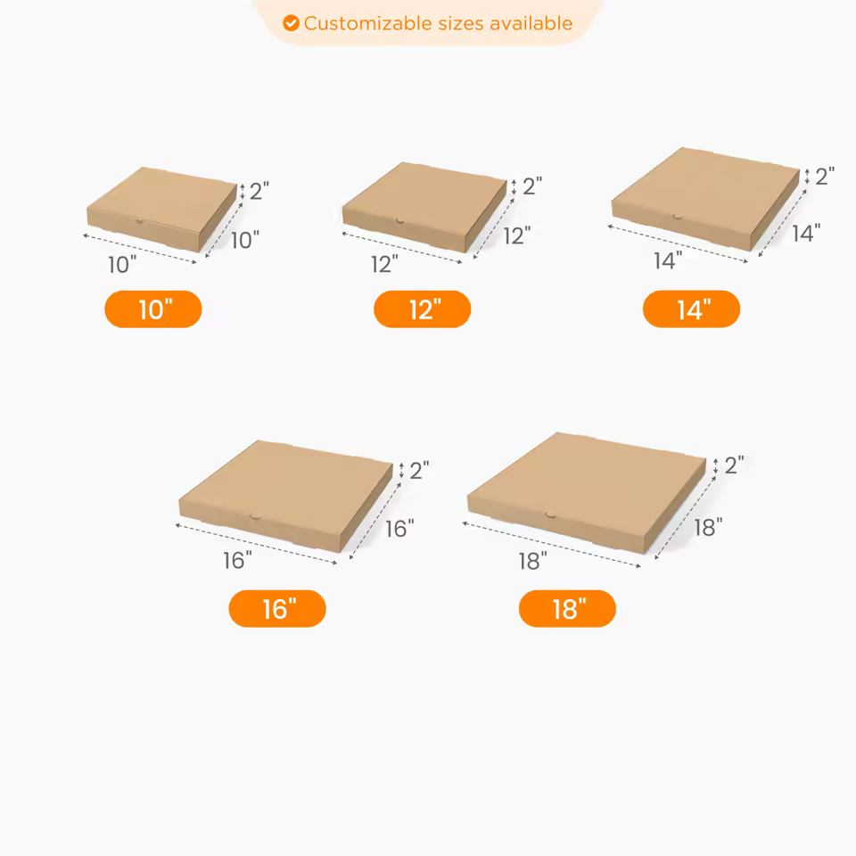 Kraft Paper Pizza Box Size
