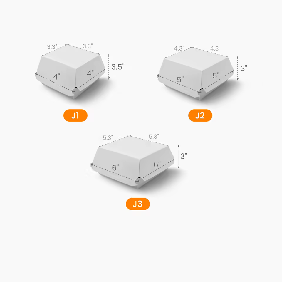 Paper Burger Box Size