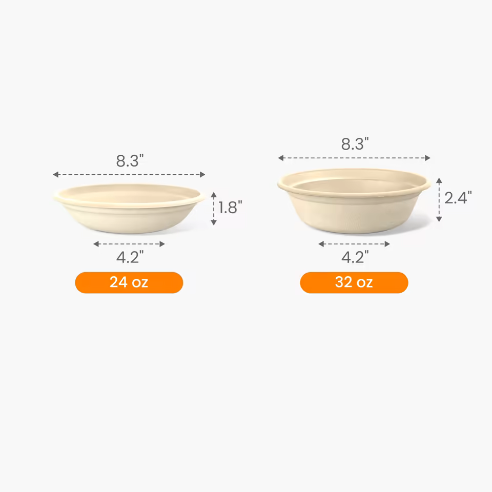 Round Fiber Bowl Size