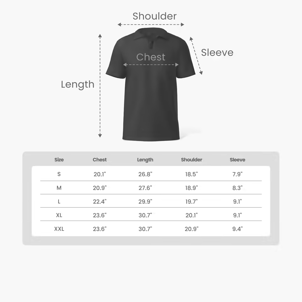 Polo Shirt Size
