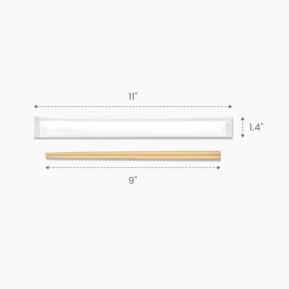 Premium Chopstick with Paper Wrapping Size