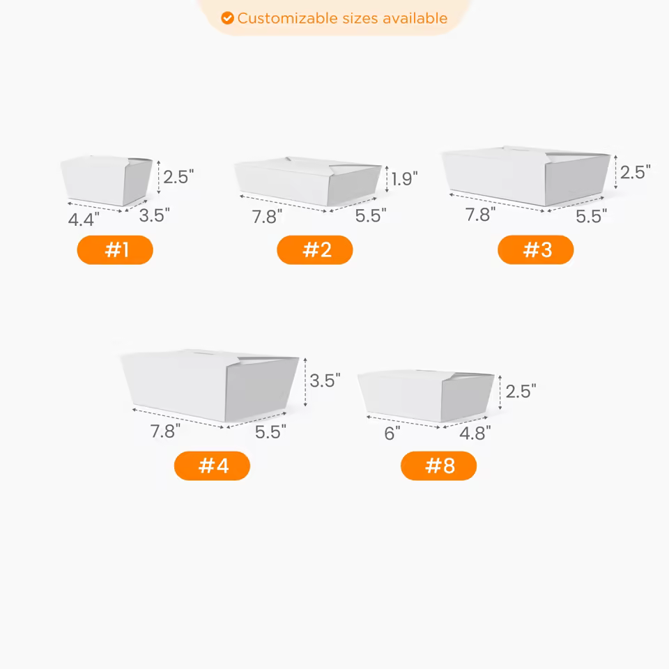 Paper Take-Out Box Size
