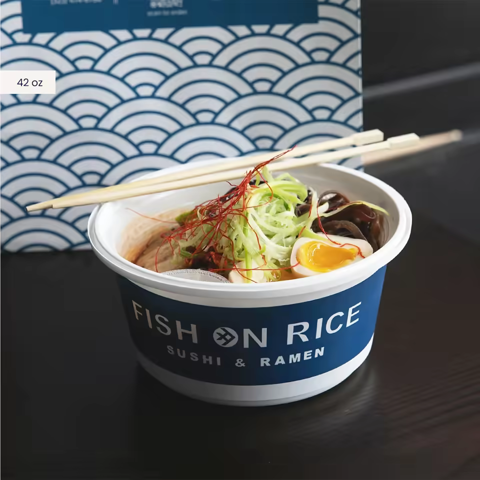 Custom Printed Plastic Bowls for Ramen