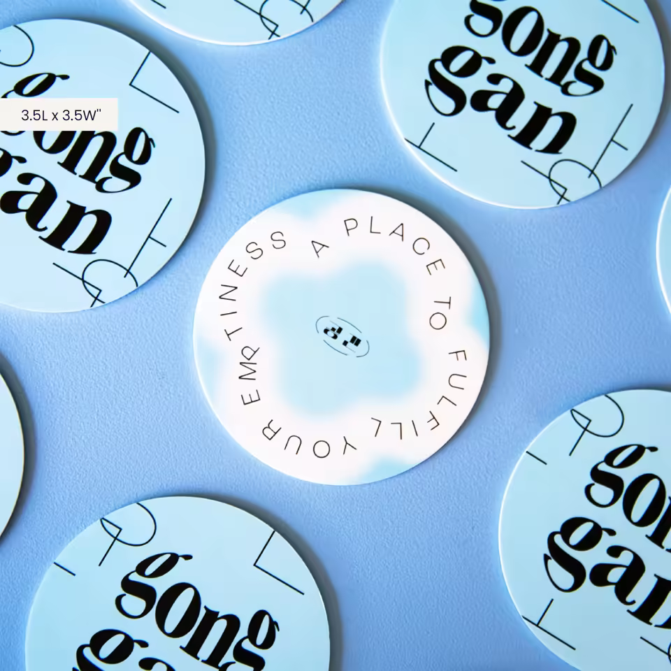 Round Paper Coaster with Logo