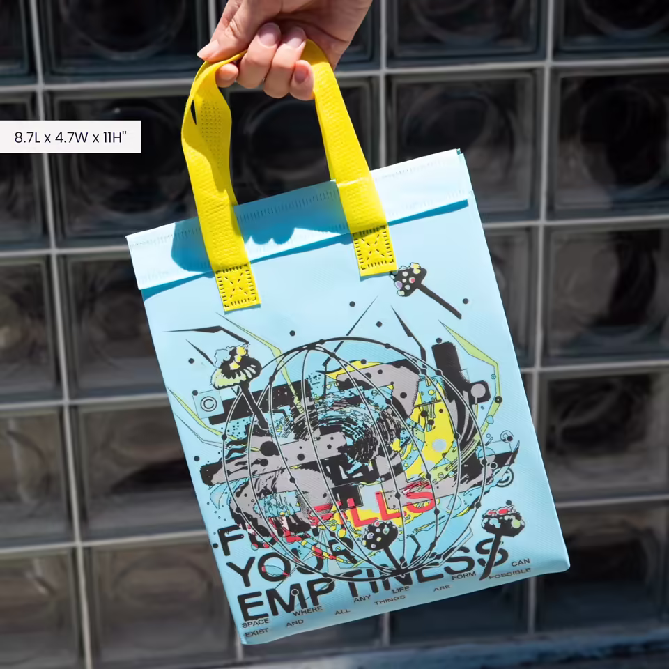 Blue Water-Resistant Takeout Bag