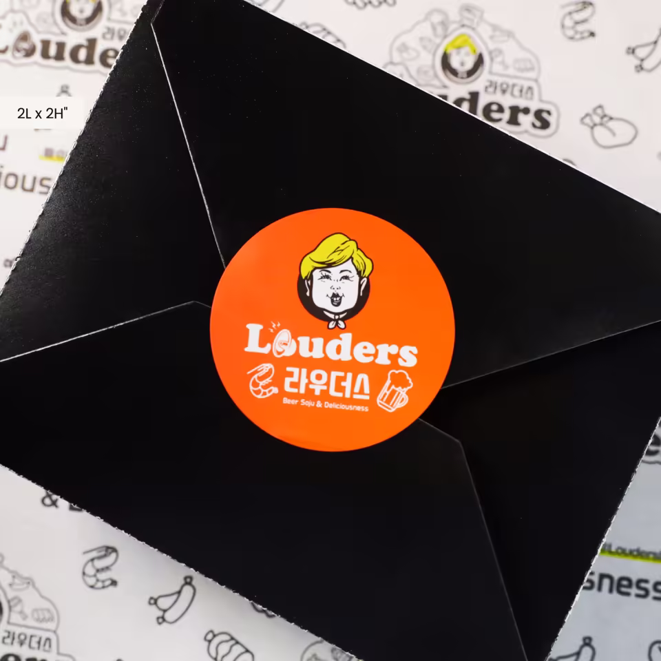 Tamper-Evident Round Label for Takeout Branding