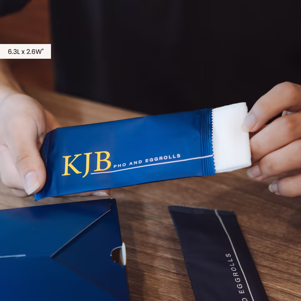 Branded Matte Blue Wet Wipe Pouch Free Design Offer