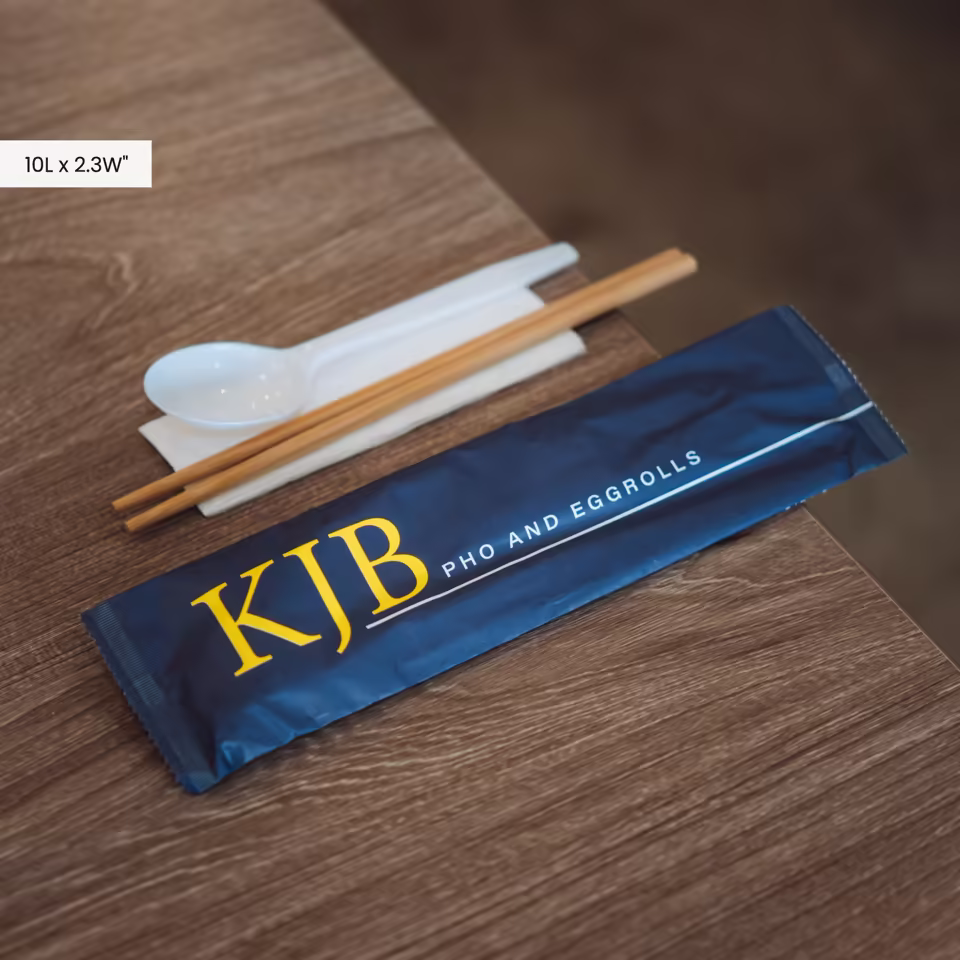 Custom Cutlery Set With Napkin Free Design Wholesale