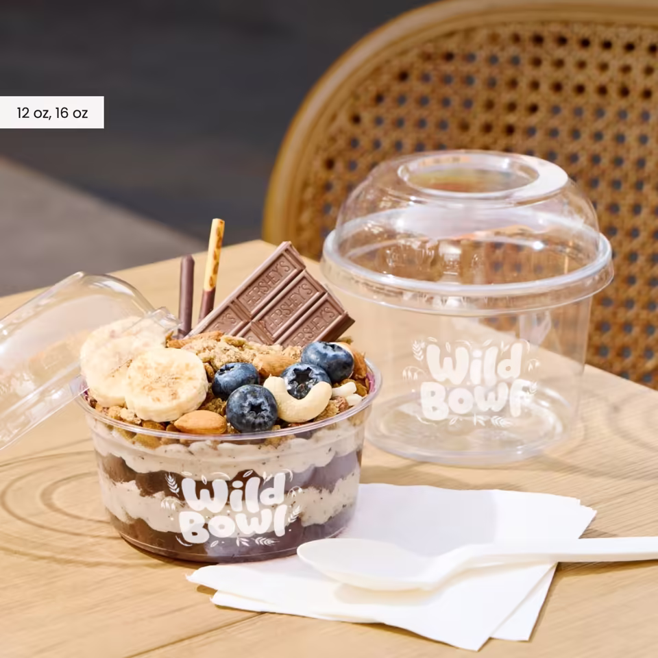Printed Plastic Dessert Bowl Container