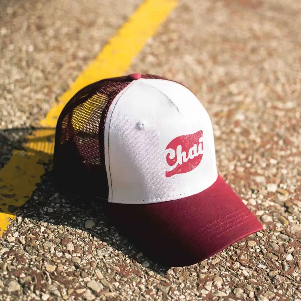 Custom Trucker Hat Red and White