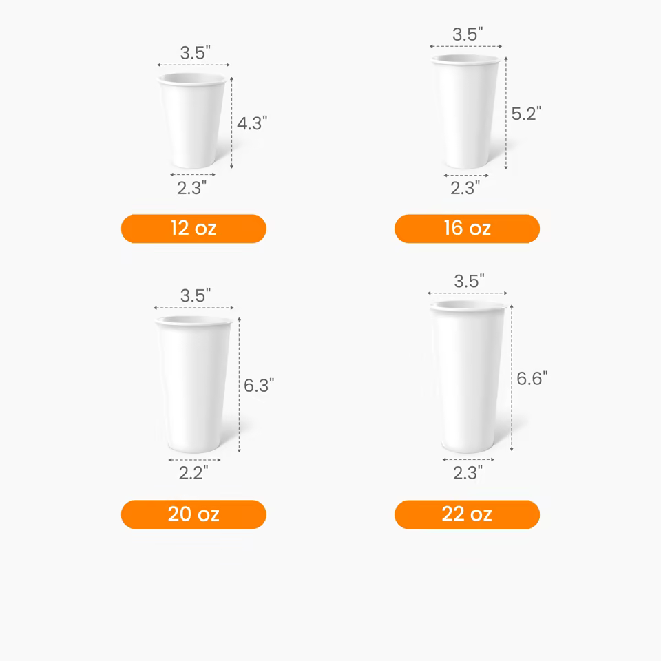 Paper Cold Cup Size