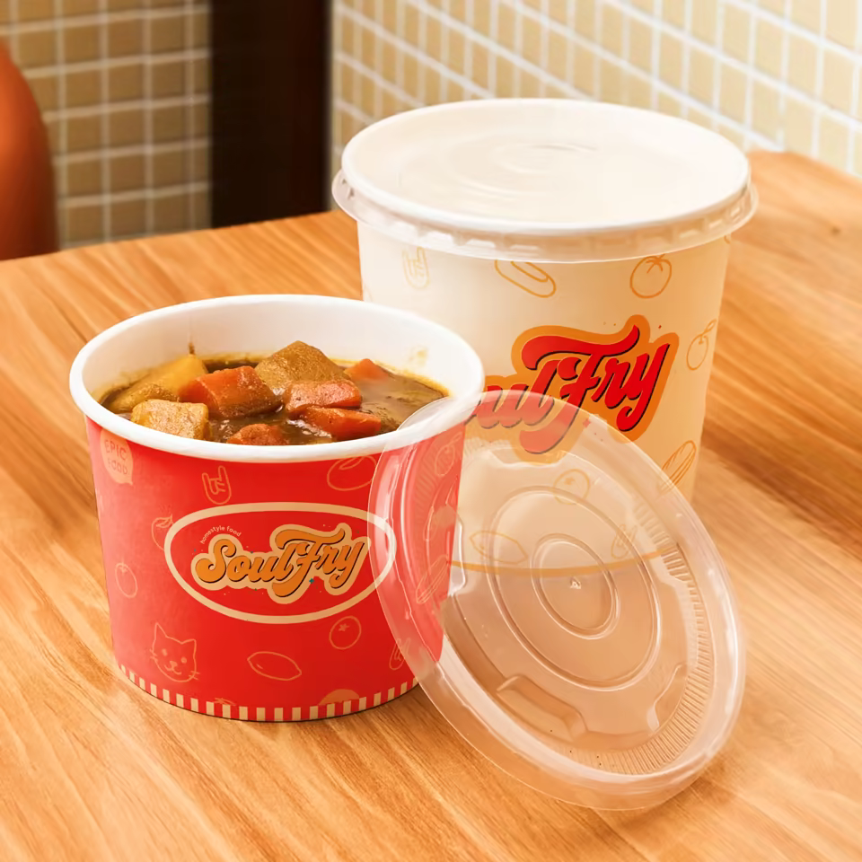 Custom Restaurant Packaging with Lid