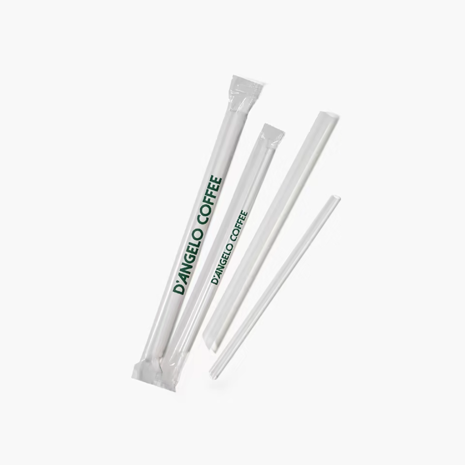 Custom Straw with Clear Wrapping