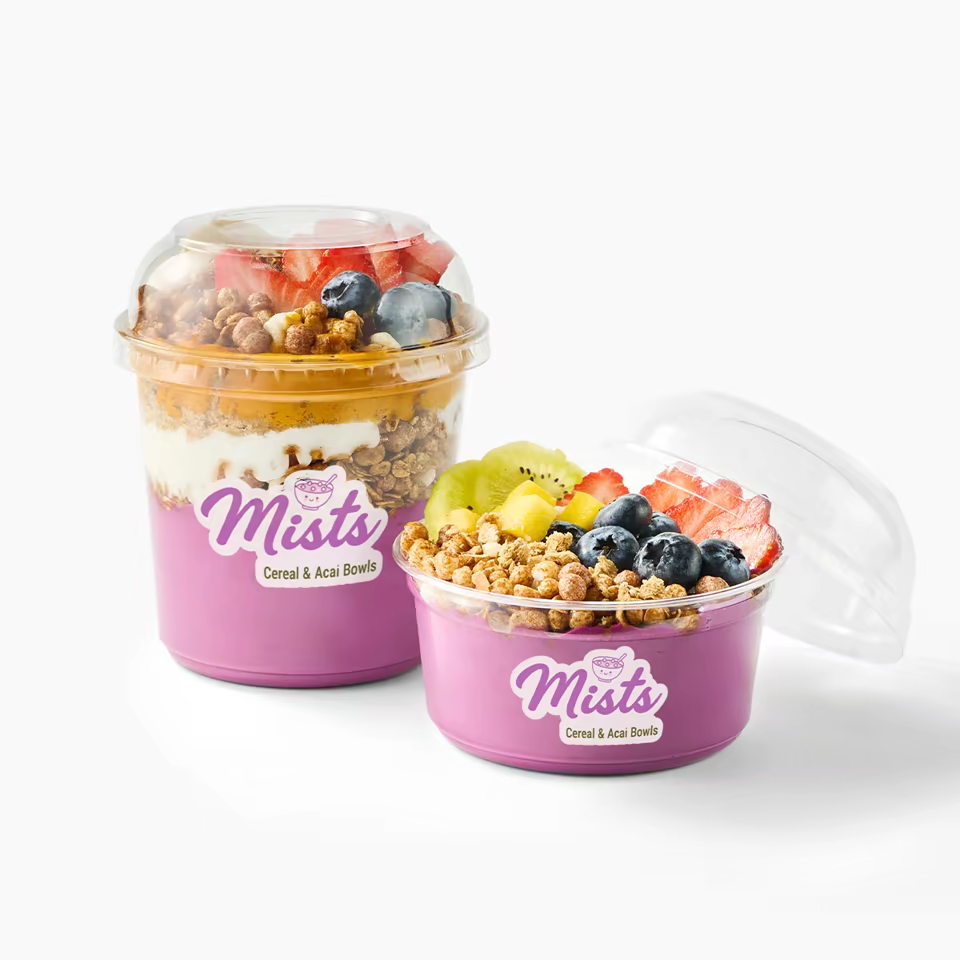 Custom Clear Acai Bowl Container