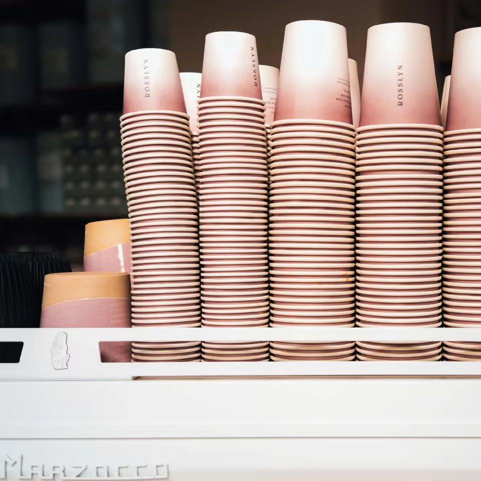 Stacked Custom Paper Hot Cup