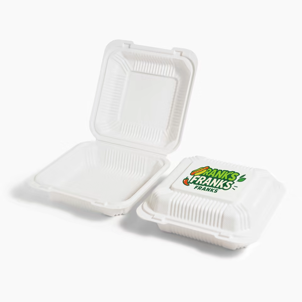 Custom Mineral-Filled Hinged Plastic Container
