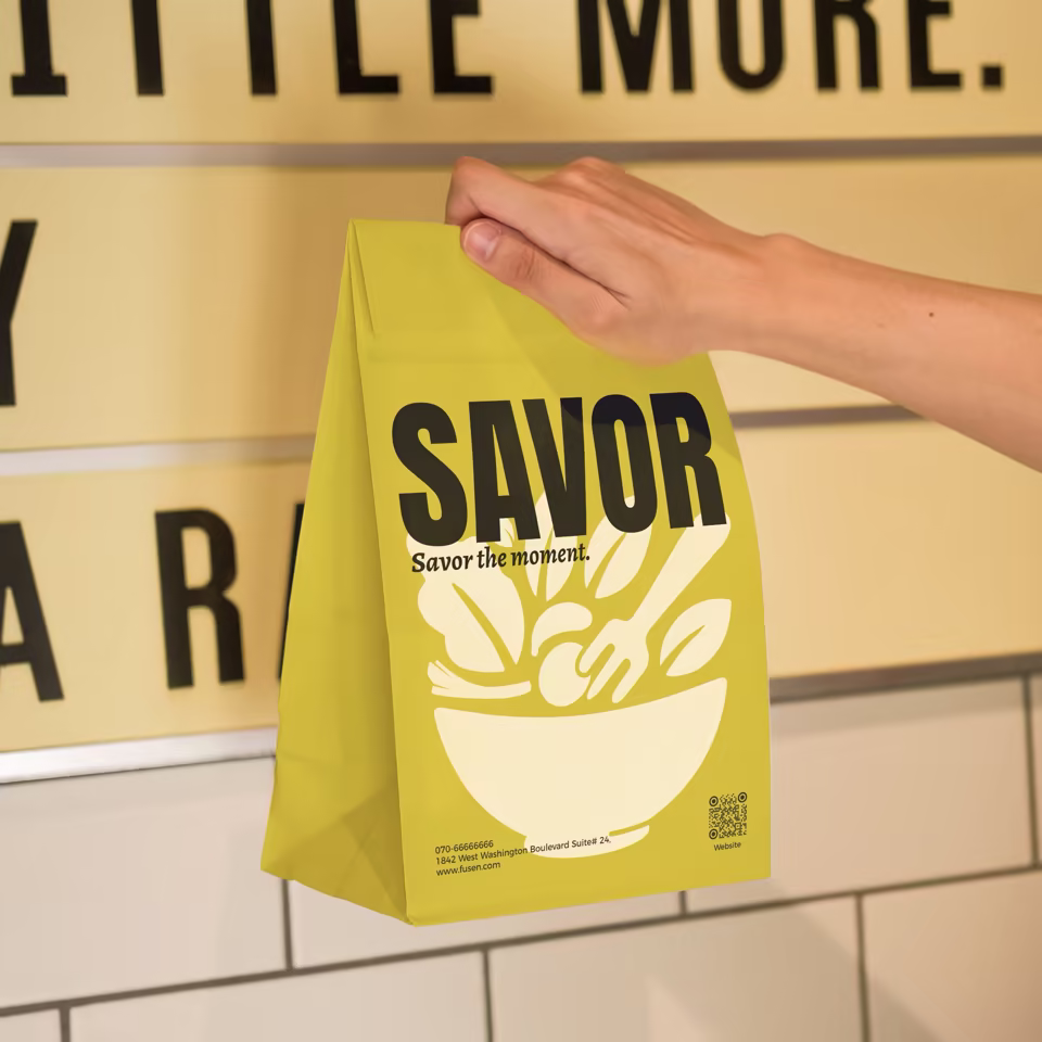 Custom Paper Bag without Handle for Food Packaging
