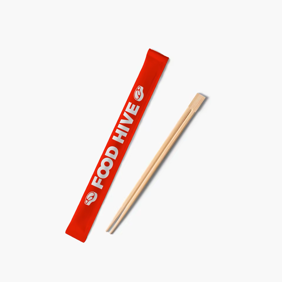 Custom Chopsticks with Paper Wrapping